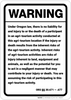 Warning: Oregon Agritourism Liability OR - Wall Sign Warning: Oregon Agritourism Liability OR - Wall Sign