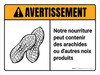 Avertissement: la Rotation de l'Équipement de Verrouillage de l'Alimentation Avant d'Entrer (Warning: Rotating Equipment Lockout Power Before Entering ANSI) French Landscape - Wall Sign