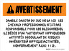 Avertissement: le Stockage Non Autorisé dans Cette Zone (Warning: Storage Not Permitted in This Area) French Landscape - Wall Sign