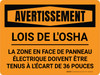 Avertissement: Pas De Dégagement De La Personne Sur La Voiture (Warning: No Clearance For Person On Car) French Portrait - Wall Sign