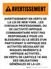 Avertissement: ponts roulants Chapeau Dur Requis Lors de l'Utilisation (Warning: Overhead Crane - Hard Hat Required When in Use) French Portrait - Wall Sign Avertissement: ponts roulants Chapeau Dur Requis Lors de l'Utilisation (Warning: Overhead Crane - Hard Hat Required When in Use) French Portrait - Wall Sign