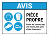 Notice: Chambre Propre (Notice: Cleanroom) French Landscape - Wall Sign
