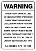 Warning: South Carolina Equine SC - Wall Sign Warning: South Carolina Equine SC - Wall Sign