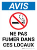 Notice: ne Pas Fumer dans Ces Locaux (Notice: No Smoking on These Premises) French Portrait - Wall Sign