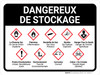 Dangereux Mur De Stockage (Hazardous Storage) Landscape French - Wall Sign