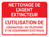Nettoyage Agent Extincteur (Clean Agent Fire Extinguisher) Landscape French - Wall Sign Nettoyage Agent Extincteur (Clean Agent Fire Extinguisher) Landscape French - Wall Sign