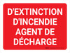 D'Extinction D'Incendie Agent De Décharge (Fire Suppression Agent Discharge) Landscape French - Wall Sign