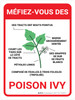 Méfiez-vous De Poison Ivy (Beware Of Poison Ivy) Portrait French - Wall Sign