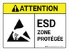 ESD Zone Protégée (ESD Protected Area) Landscape French - Wall Sign ESD Zone Protégée (ESD Protected Area) Landscape French - Wall Sign