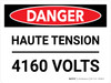 Haute Tension 4160 Volts (High Voltage 4160 Volts) Landscape French - Wall Sign Haute Tension 4160 Volts (High Voltage 4160 Volts) Landscape French - Wall Sign