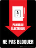 Panneau électrique Ne Pas Bloquer (Electrical Panel Do Not Block) Portrait French - Wall Sign