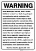 Warning: Washington Agritourism Liability WA - Wall Sign Warning: Washington Agritourism Liability WA - Wall Sign