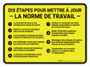 Dix Étapes Pour Mettre À Jour La Norme De Travail (Ten Steps To Maintain Standard Work) Landscape French - Wall Sign Dix Étapes Pour Mettre À Jour La Norme De Travail (Ten Steps To Maintain Standard Work) Landscape French - Wall Sign