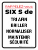 Six S's Portrait French - Wall Sign