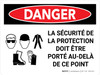 Danger: EPI de Protection de Sécurité (Danger: PPE Safety Protection) Landscape French - Wall Sign Danger: EPI de Protection de Sécurité (Danger: PPE Safety Protection) Landscape French - Wall Sign