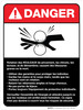 Danger: la Rotation des Rouleaux de la Machine lignes Directrices de la norme (Danger: Rotating Rolls Machine Guidelines ANSI) French - Wall Sign Danger: la Rotation des Rouleaux de la Machine lignes Directrices de la norme (Danger: Rotating Rolls Machine Guidelines ANSI) French - Wall Sign