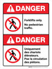 Danger: Les Chariots Élévateurs Ne Pas La Circulation Des Piétons (Danger: Forklifts Only No Pedestrian Traffic Bilingual) Portrait French - Wall Sign Danger: Les Chariots Élévateurs Ne Pas La Circulation Des Piétons (Danger: Forklifts Only No Pedestrian Traffic Bilingual) Portrait French - Wall Sign