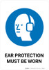 Safety First: Ear Protection Must Be Worn - Wall Sign Safety First: Ear Protection Must Be Worn - Wall Sign