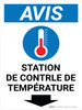 Avis: Vérification de la Température de la Station vers le Bas (Notice: Temperature Check Station Down) Portrait French - Wall Sign Avis: Vérification de la Température de la Station vers le Bas (Notice: Temperature Check Station Down) Portrait French - Wall Sign