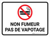 Non Fumeur Pas de Vapotage (No Smoking / No Vaping) Landscape French - Wall Sign Non Fumeur Pas de Vapotage (No Smoking / No Vaping) Landscape French - Wall Sign