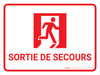 Sortie de secours (Emergency Exit) Landscape French - Wall Sign Sortie de secours (Emergency Exit) Landscape French - Wall Sign