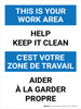 Ménage Propre Portrait Pas (Help Keep it Clean Bilingual) Portrait French - Wall Sign Ménage Propre Portrait Pas (Help Keep it Clean Bilingual) Portrait French - Wall Sign