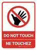 Ne Touchez Pas Do Not Touch (Do Not Touch Bilingual) Landscape French - Wall Sign Ne Touchez Pas Do Not Touch (Do Not Touch Bilingual) Landscape French - Wall Sign