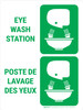 Poste De Douche Oculaire (Eyewash Station Bilingual with Icon) Portrait French - Wall Sign Poste De Douche Oculaire (Eyewash Station Bilingual with Icon) Portrait French - Wall Sign