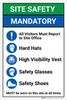 Safety First: Site Safety Mandatory PPE - Wall Sign