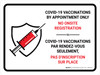 Covid-19 Vaccinations Par Rendez-Vous Seulement - Pas D'Inscription Sur Place (Covid-19 Vaccinations By Appointment Only - No Onsite Registration Bilingual) Landscape French - Wall Sign