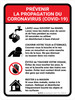 Prévenir la Propagation du Coronavirus Covid-19 (Prevent the Spread of Coronavirus) Portrait French - Wall Sign