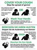 Bedecken Sie Ihren Husten - Stoppen Sie die Ausbreitung von Keimen (Cover Your Cough - Stop the Spread of Germs) Bilingual German - Wall Sign