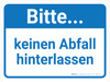 Bitte keinen Abfall hinterlassen (Please Do Not Litter) German - Wall Sign Bitte keinen Abfall hinterlassen (Please Do Not Litter) German - Wall Sign