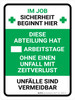 Diese Abteilung hat Arbeitstage ohne Arbeitsausfall gearbeitet (This Department Has Worked Days Without A Lost Time Accident) German - Wall Sign Diese Abteilung hat Arbeitstage ohne Arbeitsausfall gearbeitet (This Department Has Worked Days Without A Lost Time Accident) German - Wall Sign