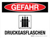 Gefahr - Druckgasflaschen (Danger - Compressed Gas Cylinders) Landscape German - Wall Sign Gefahr - Druckgasflaschen (Danger - Compressed Gas Cylinders) Landscape German - Wall Sign