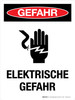 Gefahr - ELEKTRISCHE GEFAHR (Danger - Electrical Hazard) Portrait German - Wall Sign Gefahr - ELEKTRISCHE GEFAHR (Danger - Electrical Hazard) Portrait German - Wall Sign