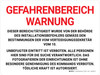 Gefahrenbereich Warnung (Restricted Area Warning) German - Wall Sign