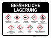 Gefährliche Lagerung (Hazardous Storage) German - Wall Sign Gefährliche Lagerung (Hazardous Storage) German - Wall Sign
