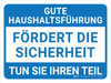 Good Haushalt fördert die Sicherheit (Good Housekeeping Promotes Safety) German - Wall Sign