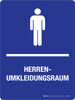Herrenumkleideraum (Mens Locker Room) German - Wall Sign