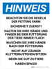 Hinweis - Die Regeln Der Petting Farm (Notice - Petting Farm Rules Safety) Portrait German - Wall Sign