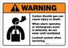 Warning: Carbon Dioxide Gas When Wintergreen Scent Detected ANSI - Wall Sign