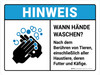Hinweis - Wann Hande Waschen (Notice - When to Wash Hands) ANSI Landscape German - Wall Sign Hinweis - Wann Hande Waschen (Notice - When to Wash Hands) ANSI Landscape German - Wall Sign