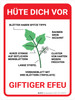 HÜTE DICH VOR GIFTIGER EFEU (Beware Of Poison Ivy) German - Wall Sign HÜTE DICH VOR GIFTIGER EFEU (Beware Of Poison Ivy) German - Wall Sign