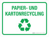 Papier- und Kartonrecycling (Paper and Cardboard Recycling) German - Wall Sign