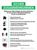 Sicher zusammenkommen (Coming Together Safely) German - Wall Sign