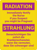Strahlung - Benachrichtigen Krankenschwester wenn schwanger (Radiation - Notify Nurse if Pregnant) Bilingual German - Wall Sign