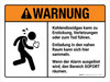 Warnung - Kohlendioxid führt zum Ersticken (Warning - Carbon Dioxide Causes Suffocation) ANSI Landscape - Wall Sign