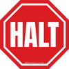 HALT (Stop) German - Floor Sign