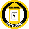 Schalttafel Nicht Blockieren (Electrical Panel Do Not Block) Yellow Circular German - Floor Sign